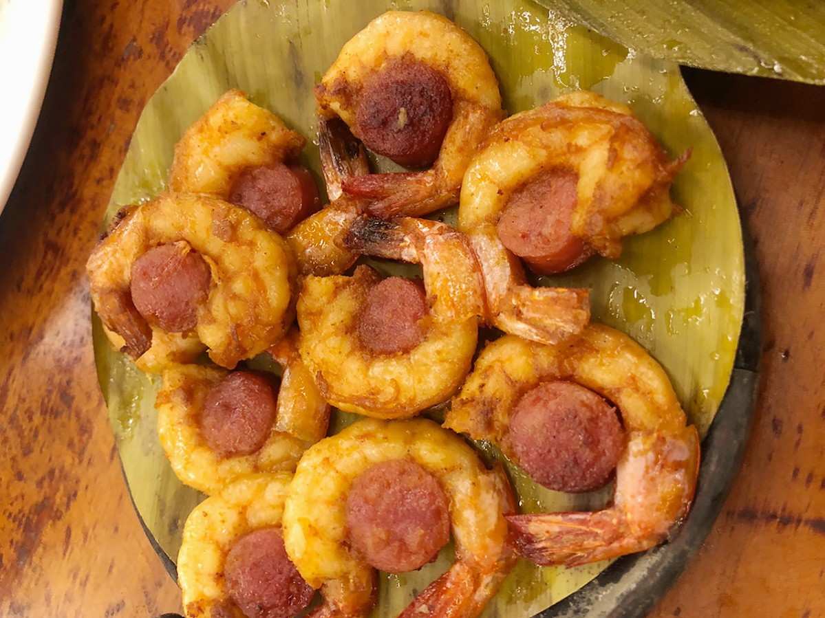 スパイシーシュリンプとチョリソー