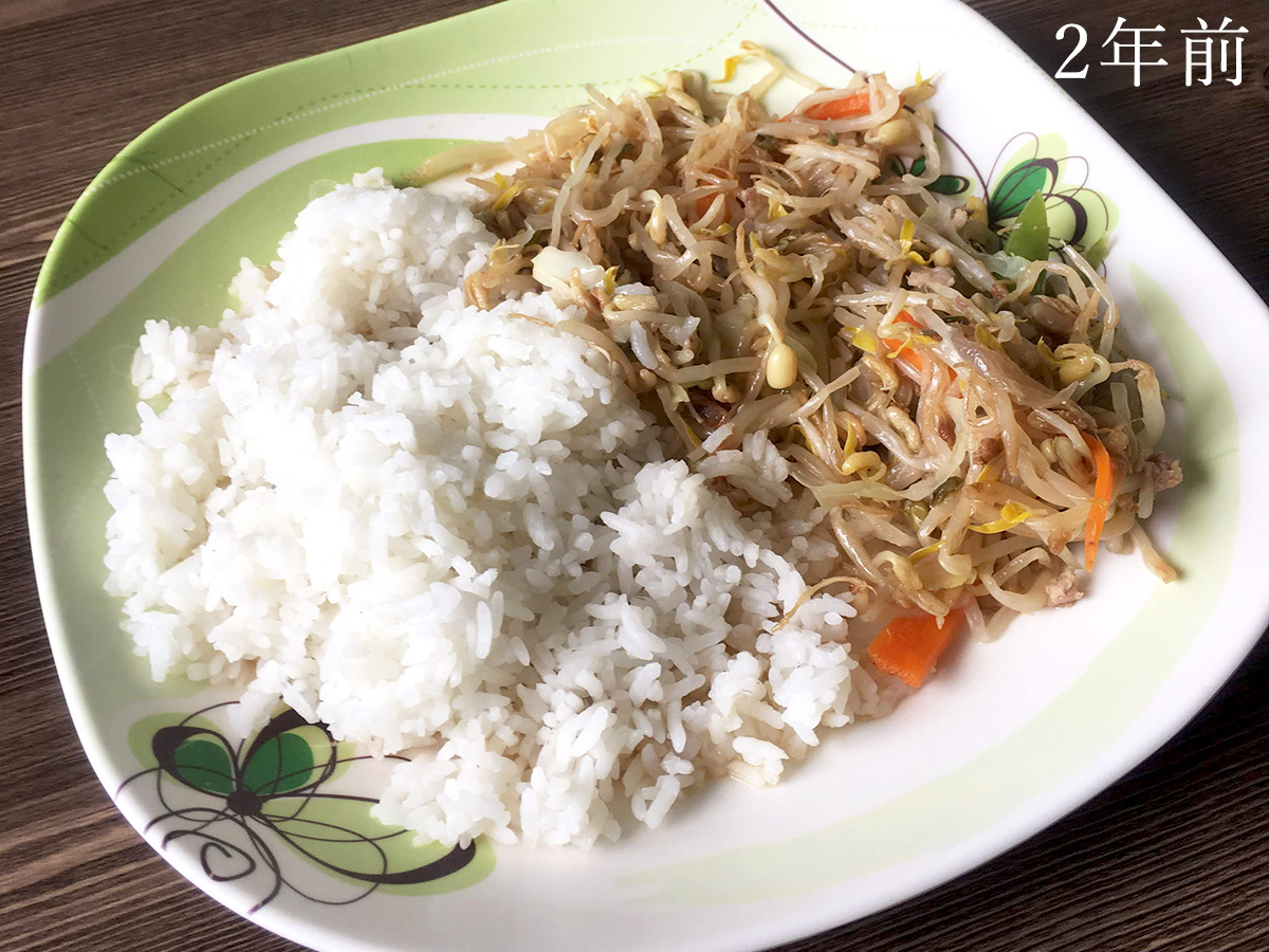 当時食べていた30ペソ(約60円)の昼食