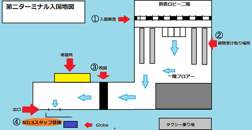 国際線ターミナル見取り図