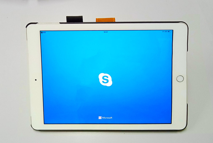 iPadで起動したSkypeのアプリ